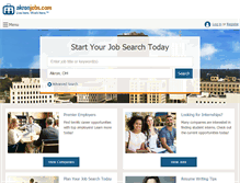 Tablet Screenshot of akronjobs.com